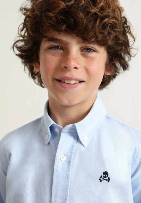 scalperscompany Camisa Oxford Cuello Botones-Niños Mini Me