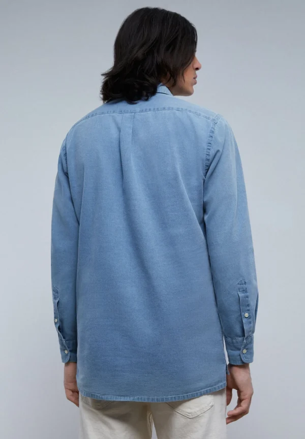 scalperscompany Camisa Polera Denim-Hombre Camisas