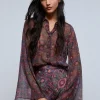scalperscompany Camisa Print Etnico-Mujer Coleccion