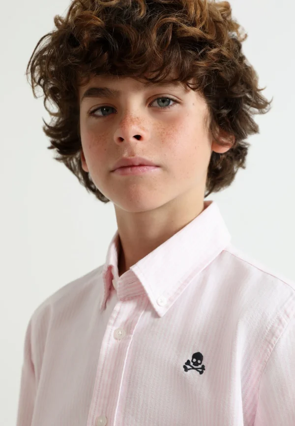 scalperscompany Camisa Rayas Calavera Contraste-Niños Camisas