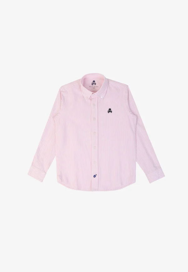 scalperscompany Camisa Rayas Calavera Contraste-Niños Camisas