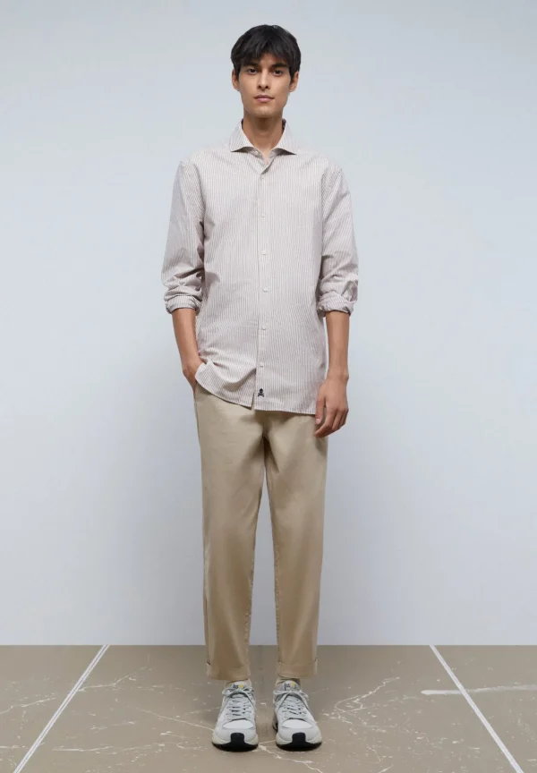 scalperscompany Camisa Rayas Calavera Tapeta-Hombre Camisas