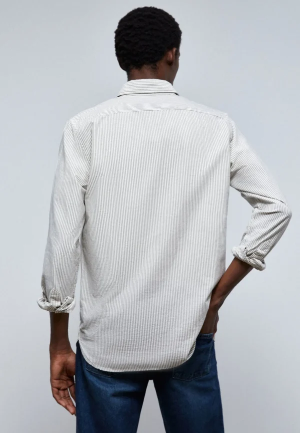 scalperscompany Camisa Rayas Calavera Tapeta-Hombre Camisas