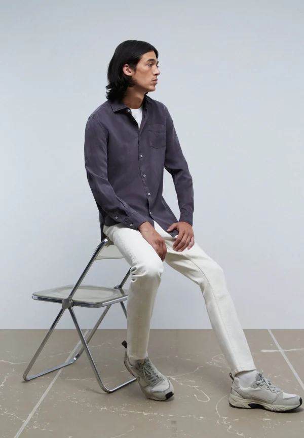 scalperscompany Camisa Tencel Bolsillo-Hombre Camisas