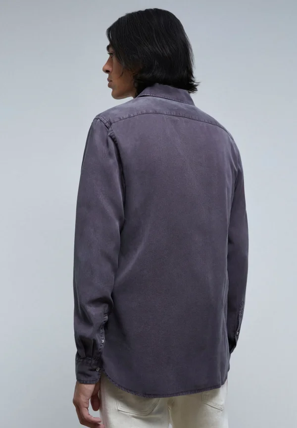 scalperscompany Camisa Tencel Bolsillo-Hombre Camisas
