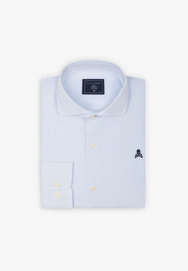 scalperscompany Camisa Vestir Calavera Contraste-Hombre Camisas