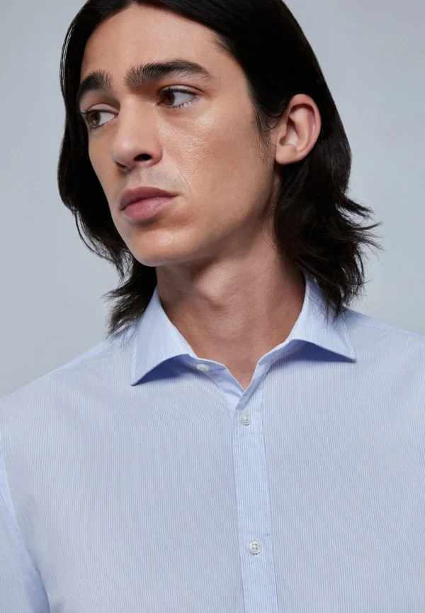 scalperscompany Camisa Vestir Clasica Slim Fit-Hombre Camisas