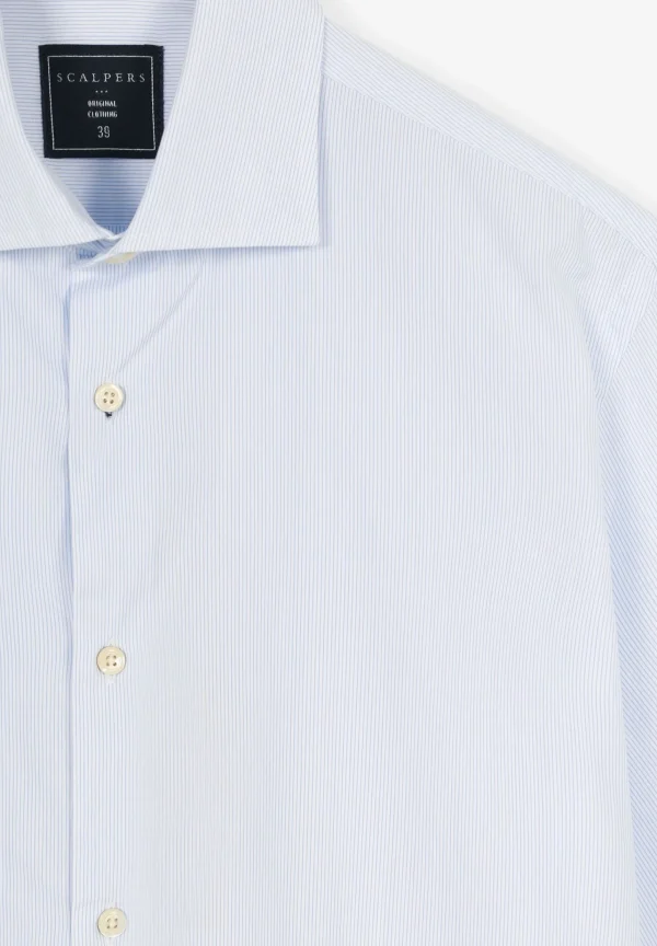 scalperscompany Camisa Vestir Puno Mixto-Hombre Camisas