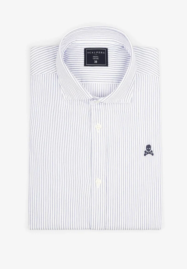 scalperscompany Camisa Vestir Slim Fit Calavera-Hombre Camisas