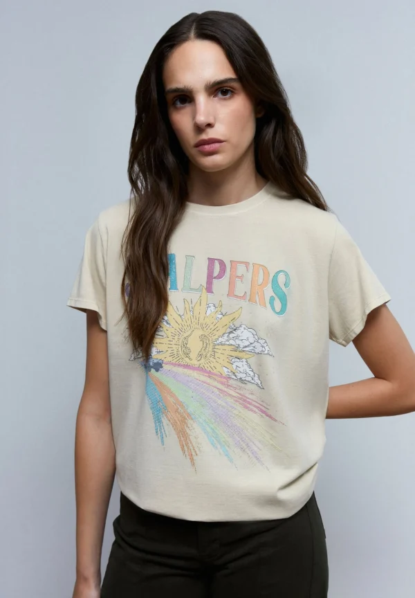 scalperscompany Camiseta Arcoiris Glitter-Mujer Camisetas Y Tops