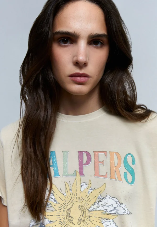 scalperscompany Camiseta Arcoiris Glitter-Mujer Camisetas Y Tops