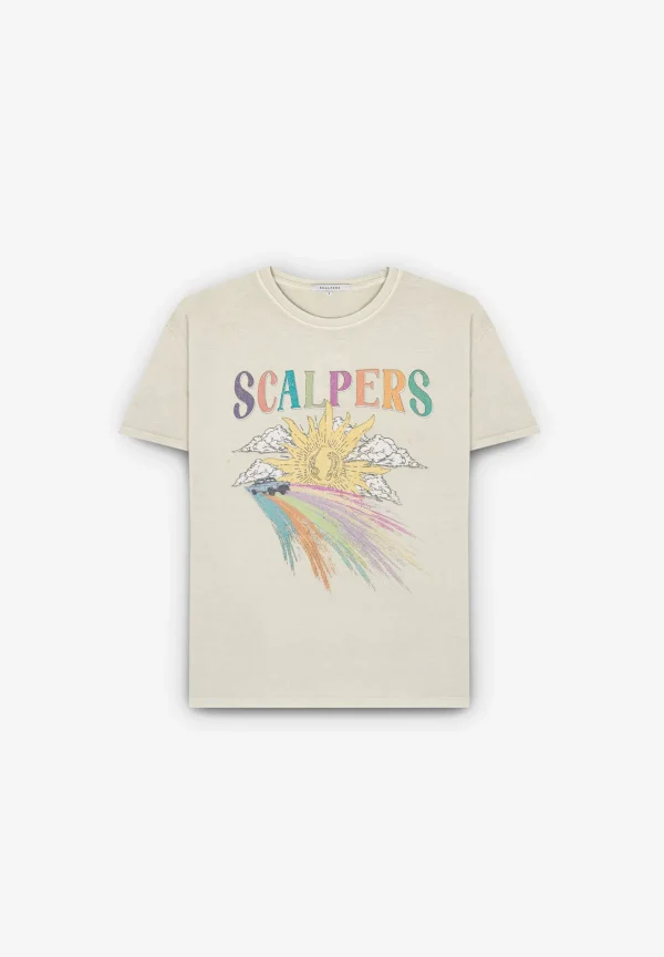 scalperscompany Camiseta Arcoiris Glitter-Mujer Camisetas Y Tops