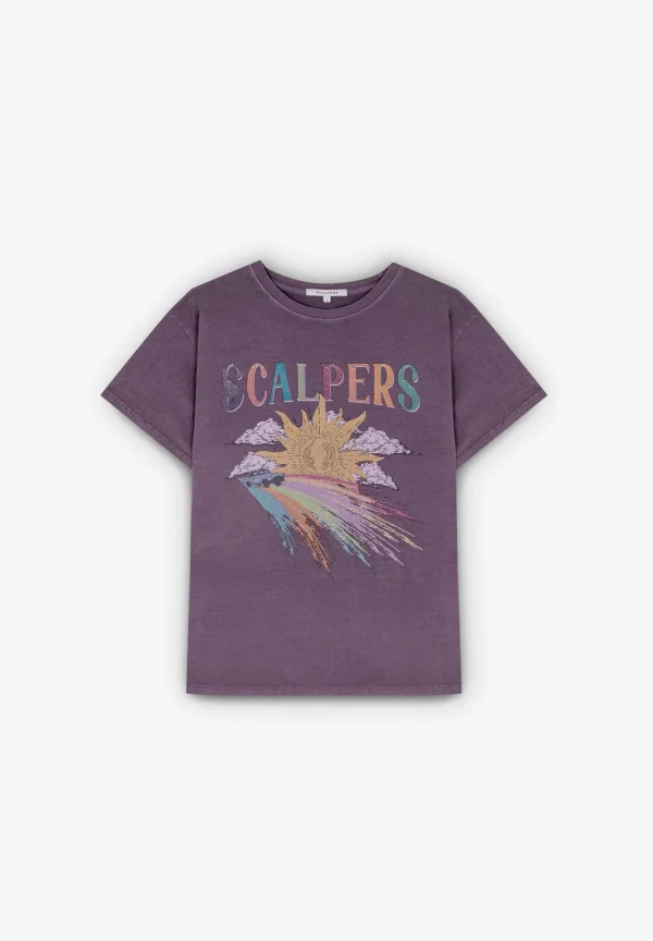 scalperscompany Camiseta Arcoiris Glitter-Mujer Camisetas Y Tops