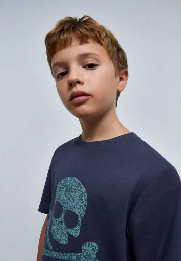scalperscompany Camiseta Calavera Estampado-Niños Camisetas