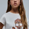 scalperscompany Camiseta Calavera Leopardo Glitter-Niños Camisetas