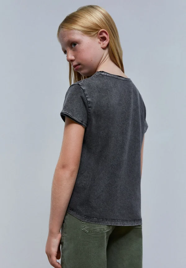 scalperscompany Camiseta Calavera Leopardo Glitter-Niños Camisetas