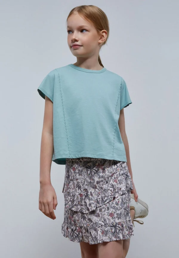 scalperscompany Camiseta Costura Calavera Trasera-Niños Mini Me