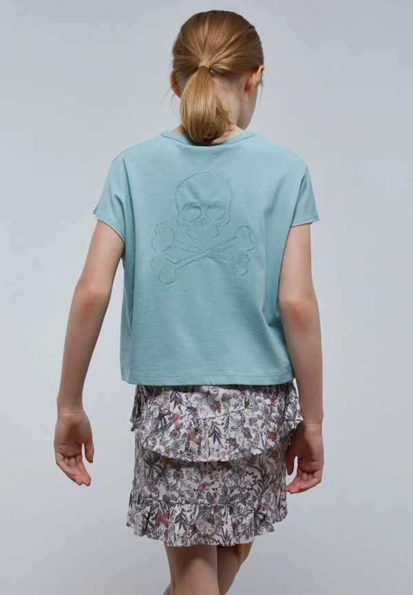 scalperscompany Camiseta Costura Calavera Trasera-Niños Mini Me