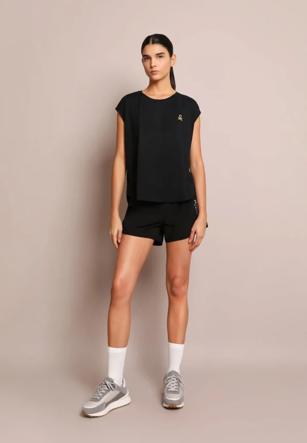 scalperscompany Camiseta Deportiva Paneles Adn-Mujer Ropa Deportiva