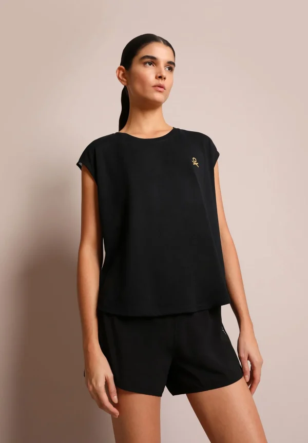 scalperscompany Camiseta Deportiva Paneles Adn-Mujer Ropa Deportiva