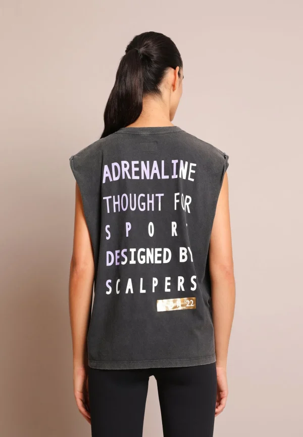 scalperscompany Camiseta Deportiva Print Adn-Mujer Ropa Deportiva