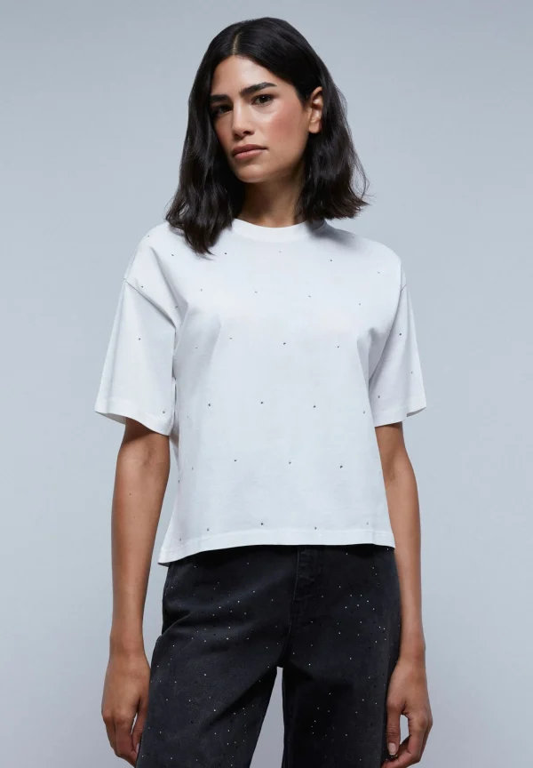 scalperscompany Camiseta Detalle Cristales-Mujer Camisetas Y Tops