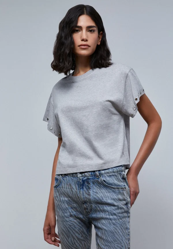 scalperscompany Camiseta Detalle Manga-Mujer Camisetas Y Tops