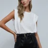 scalperscompany Camiseta Detalle Pliegue-Mujer Camisetas Y Tops