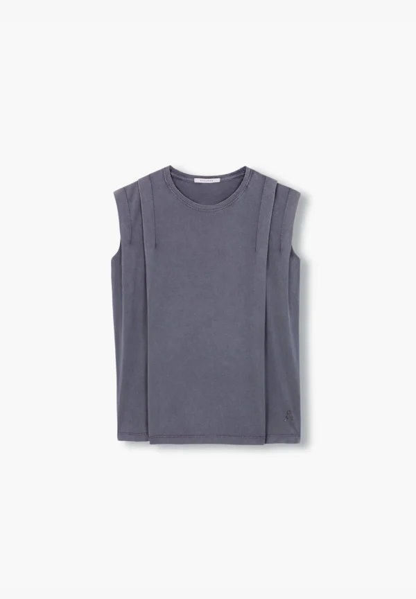 scalperscompany Camiseta Detalle Pliegue-Mujer Camisetas Y Tops