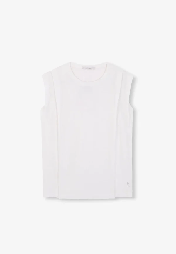 scalperscompany Camiseta Detalle Pliegue-Mujer Camisetas Y Tops