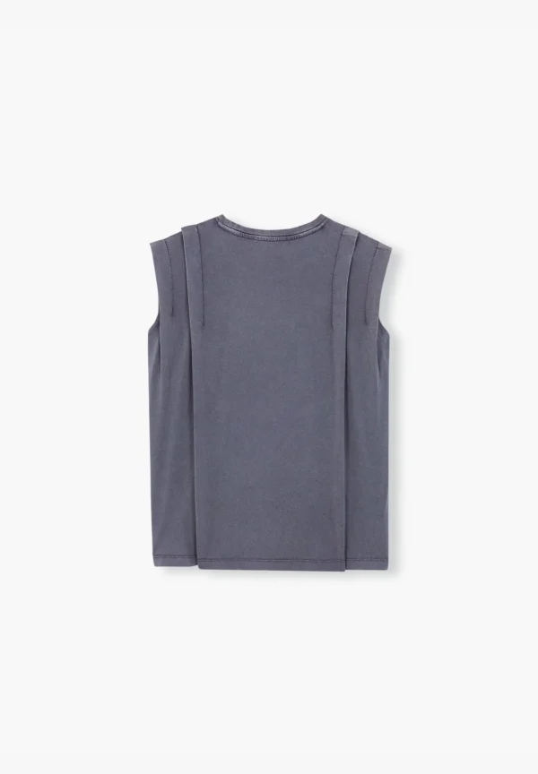 scalperscompany Camiseta Detalle Pliegue-Mujer Camisetas Y Tops