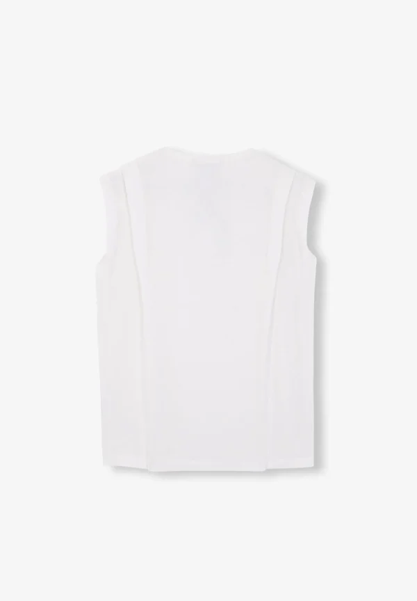 scalperscompany Camiseta Detalle Pliegue-Mujer Camisetas Y Tops