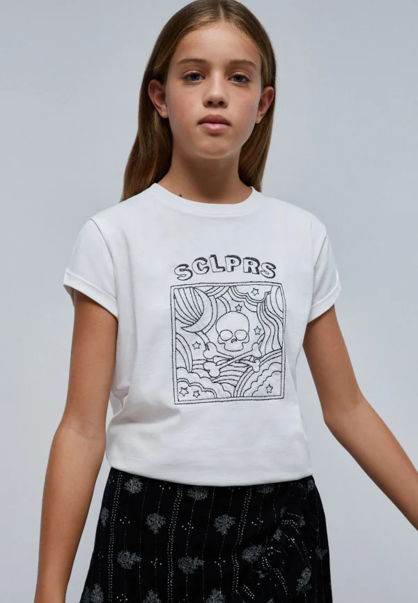 scalperscompany Camiseta Dibujo Bordado-Niños Camisetas