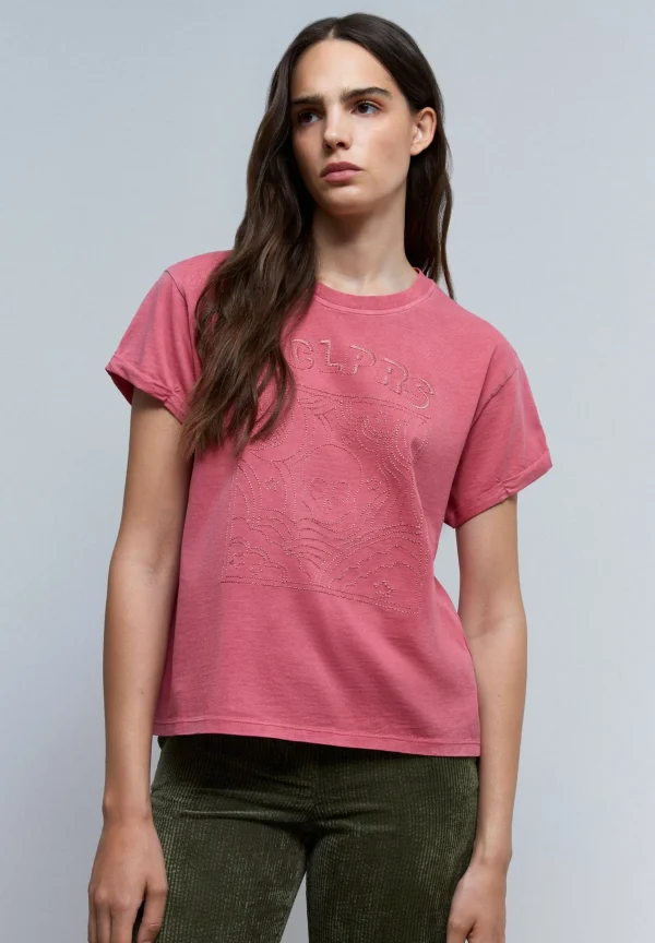 scalperscompany Camiseta Dibujo Bordado-Mujer Camisetas Y Tops
