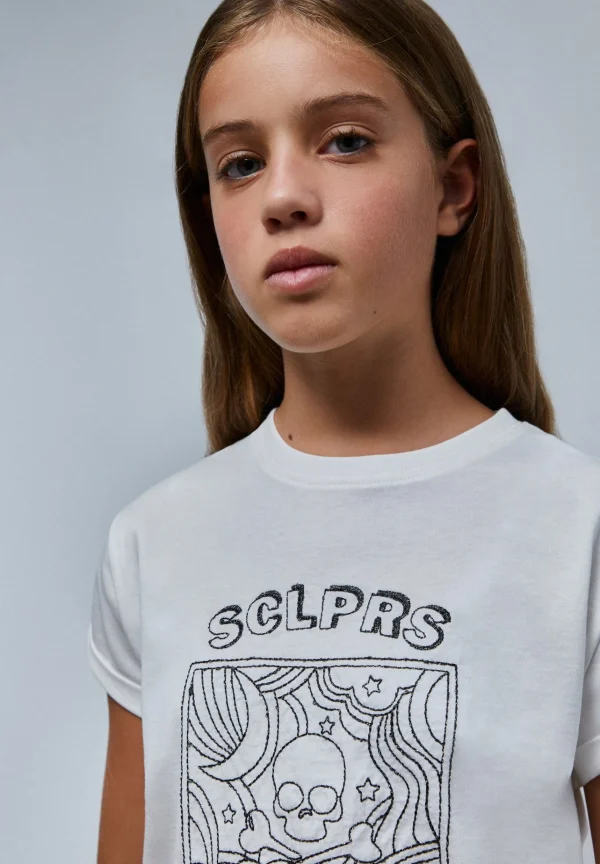 scalperscompany Camiseta Dibujo Bordado-Niños Camisetas