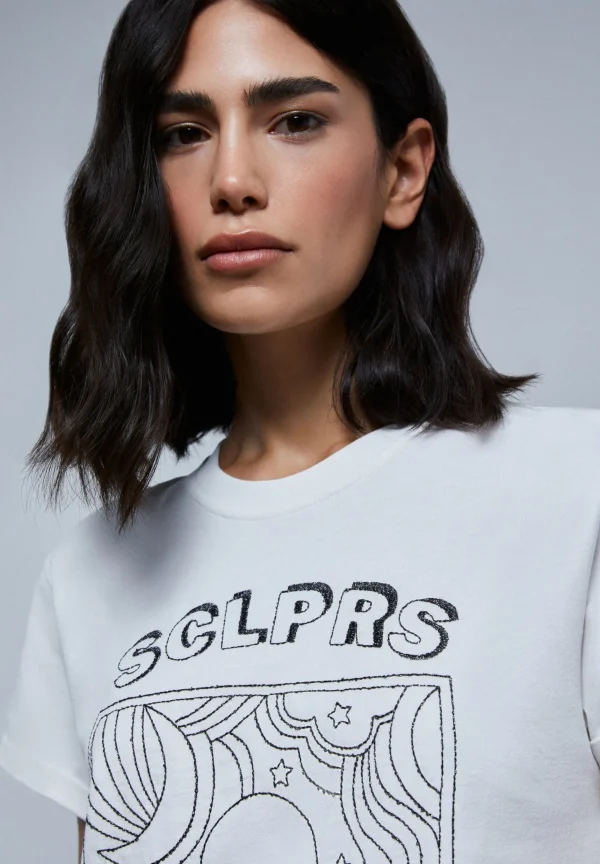 scalperscompany Camiseta Dibujo Bordado-Mujer Camisetas Y Tops
