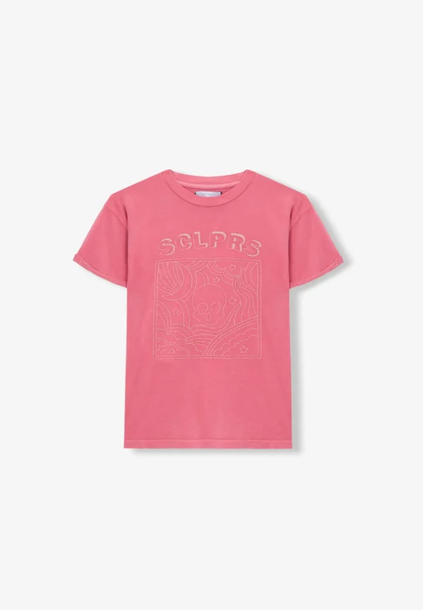scalperscompany Camiseta Dibujo Bordado-Mujer Camisetas Y Tops