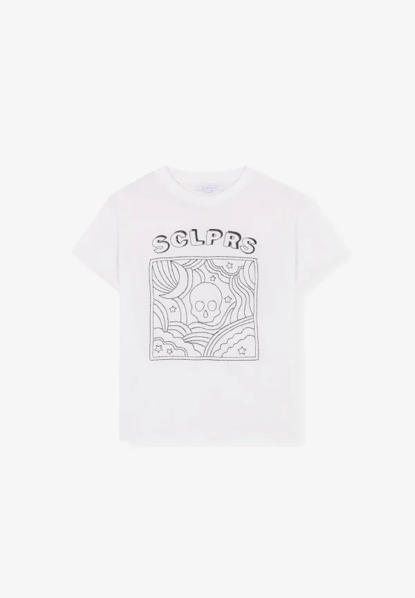 scalperscompany Camiseta Dibujo Bordado-Mujer Camisetas Y Tops