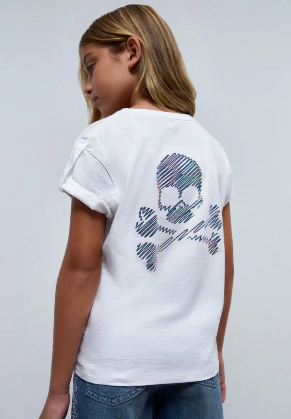 scalperscompany Camiseta Flame Calavera Trasera-Niños Camisetas