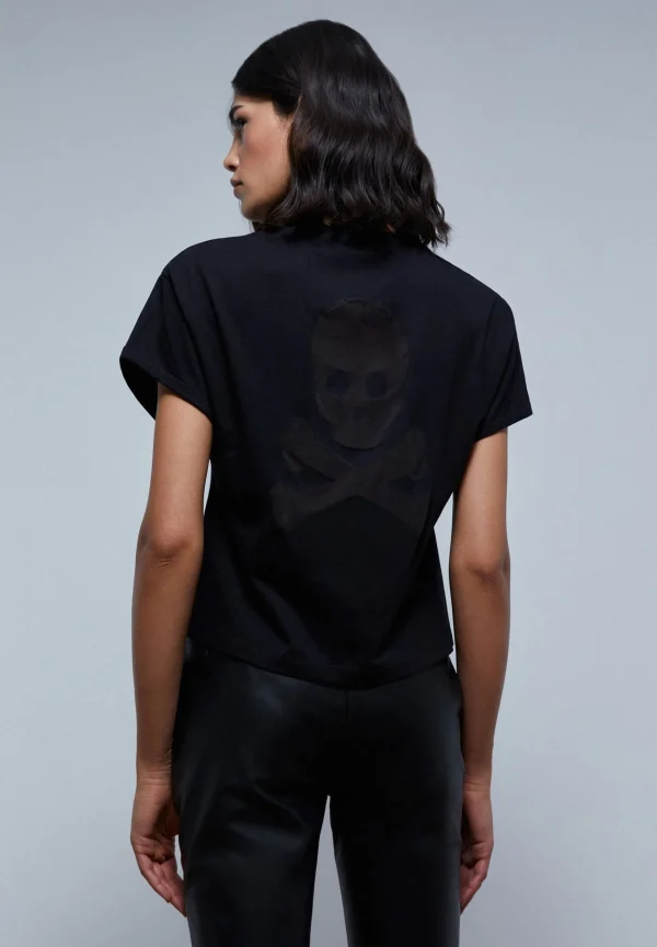scalperscompany Camiseta Flame Calavera Trasera-Mujer Camisetas Y Tops