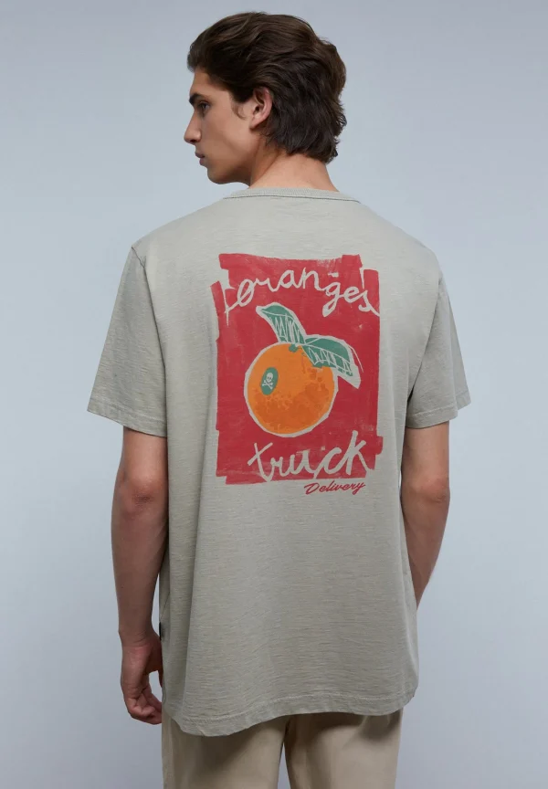 scalperscompany Camiseta Flame Dibujo Trasero-Hombre Camisetas