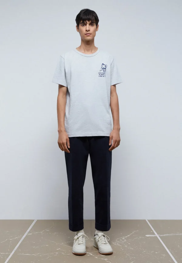 scalperscompany Camiseta Flame Print Trasero-Hombre Camisetas