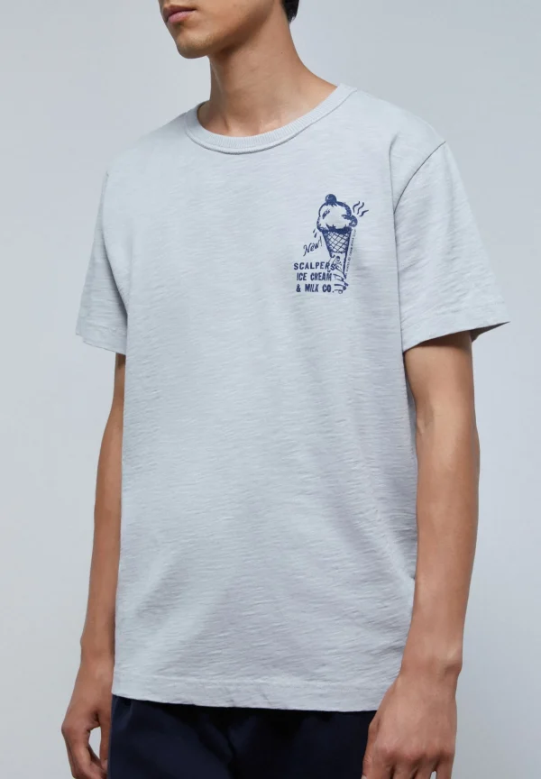 scalperscompany Camiseta Flame Print Trasero-Hombre Camisetas