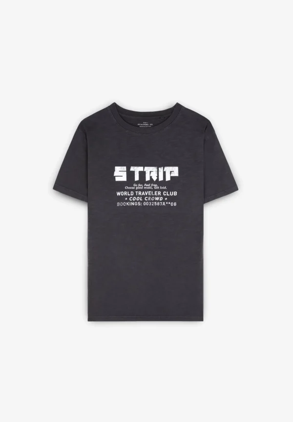 scalperscompany Camiseta Flame Rustica-Hombre Camisetas