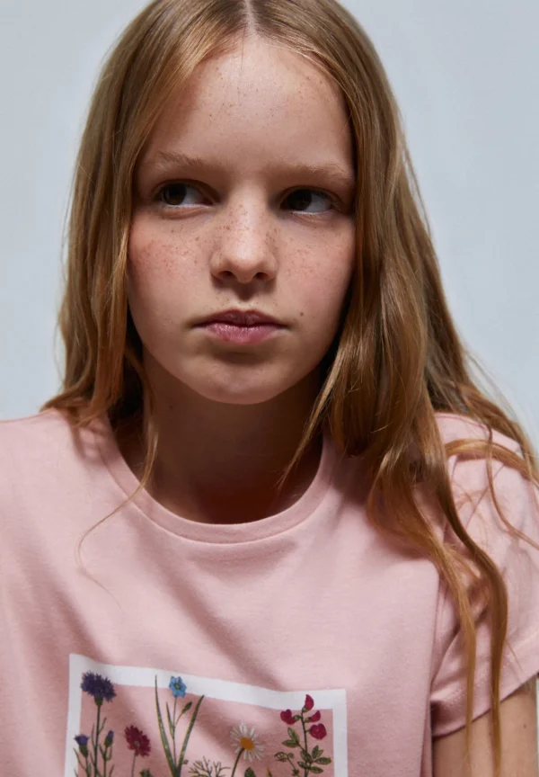 scalperscompany Camiseta Flores Foil-Niños Camisetas