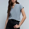 scalperscompany Camiseta Lavada Calavera Tachuelas-Mujer Camisetas Y Tops