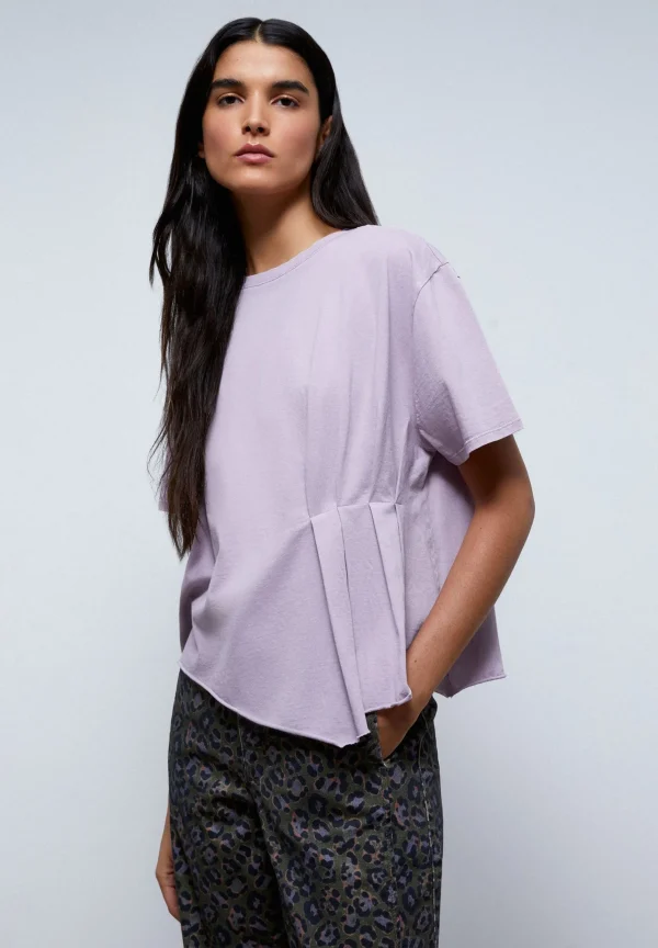 scalperscompany Camiseta Lavada Plisado Lateral-Mujer Camisetas Y Tops