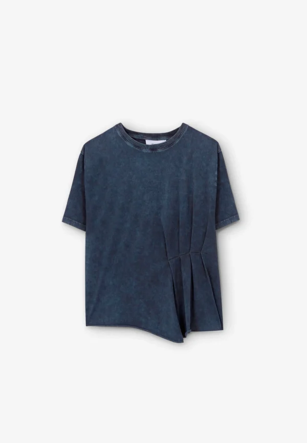 scalperscompany Camiseta Lavada Plisado Lateral-Mujer Camisetas Y Tops