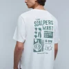 scalperscompany Camiseta Lavada Print-Hombre Camisetas