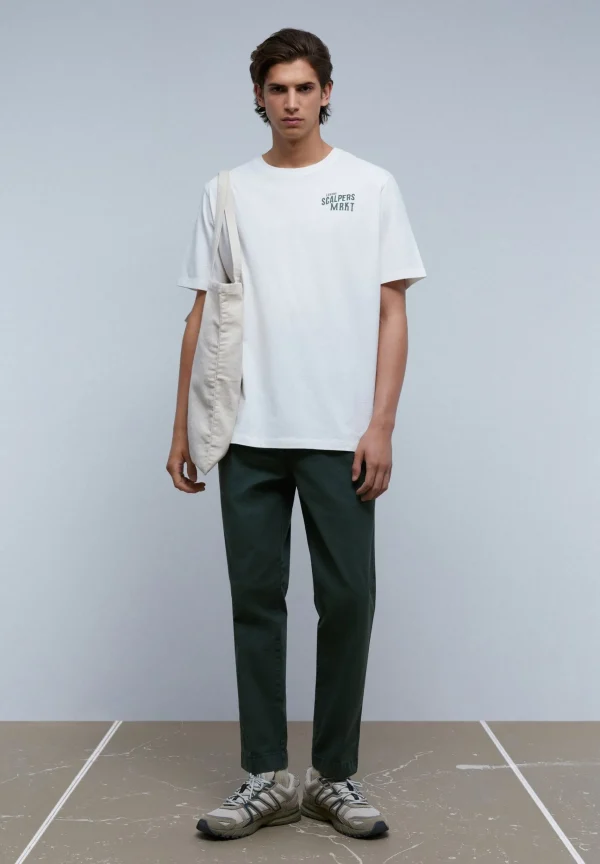 scalperscompany Camiseta Lavada Print-Hombre Camisetas